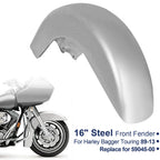 Steel 16" Front Fender for Harley Bagger Touring (1989–2013)