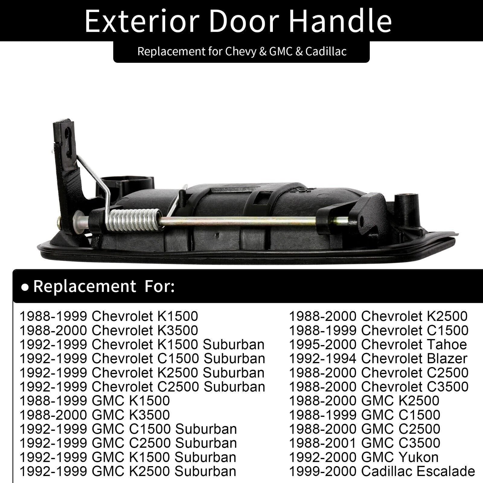 All Metal Exterior Door Handle for GMC C/K 1500 2500 3500 (1988–2000)