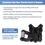 2 Pair Rear Leaf Spring Shackle W/ Bracket 4L5Z-5775-AA for Ranger Mazda B (2001–2009)