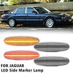 Set of 4 Clear LED Front Rear Side Marker Lights for Jaguar XJ (1998–2003)