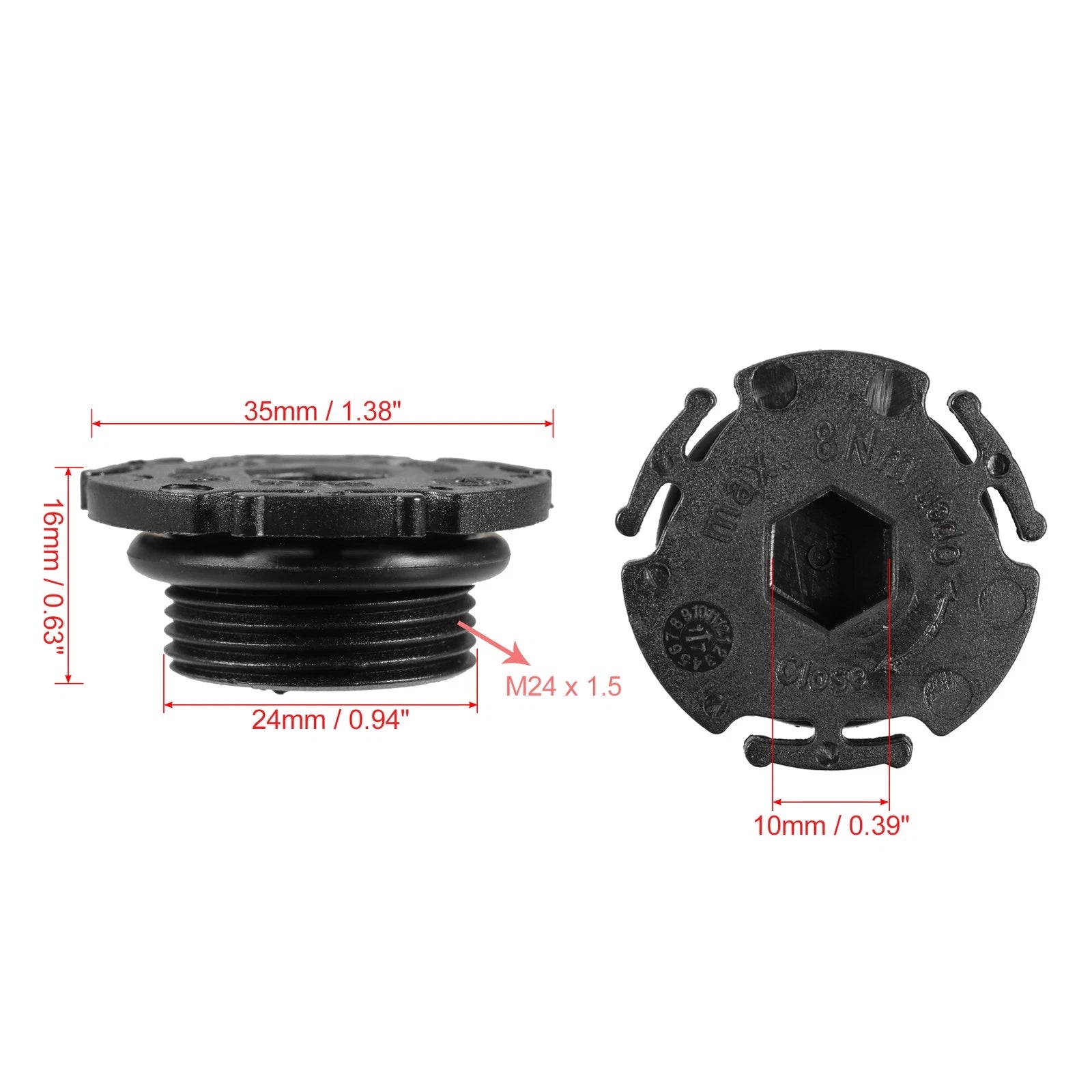8pcs ABS Engine Oil Drain Plug for BMW 320i (2013–2015) 11137605018 723115336542