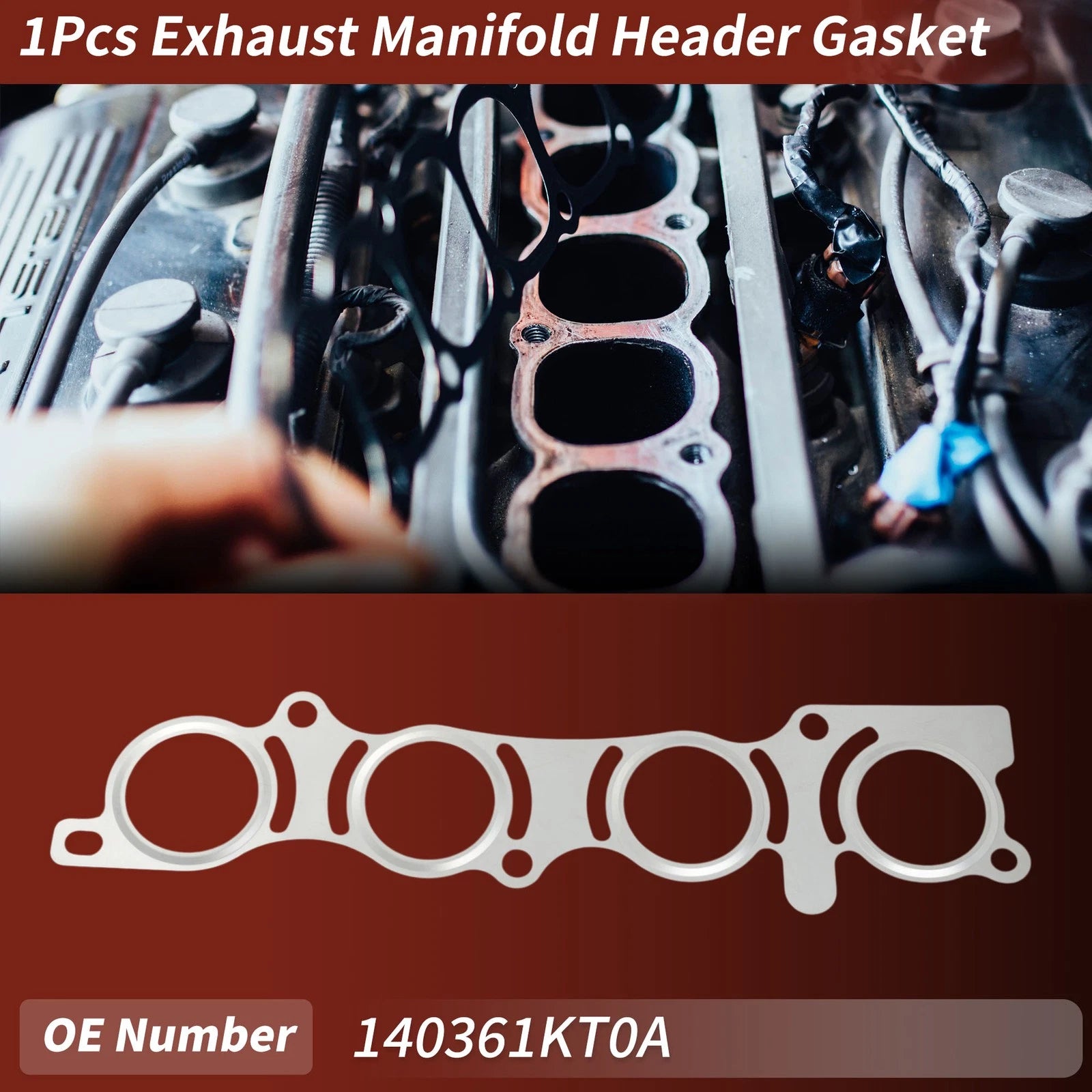 Exhaust Manifold Header Gasket for Nissan Sentra (2005–2021) No. 140361KT0A