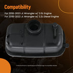 Engine Coolant Reservoir 68364312AC for Jeep Wrangler JL (2018–2023)