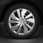 15" 4pc Silver Hubcaps/Wheel Covers for Steel Wheels 'Versa' Style (Set of 4)