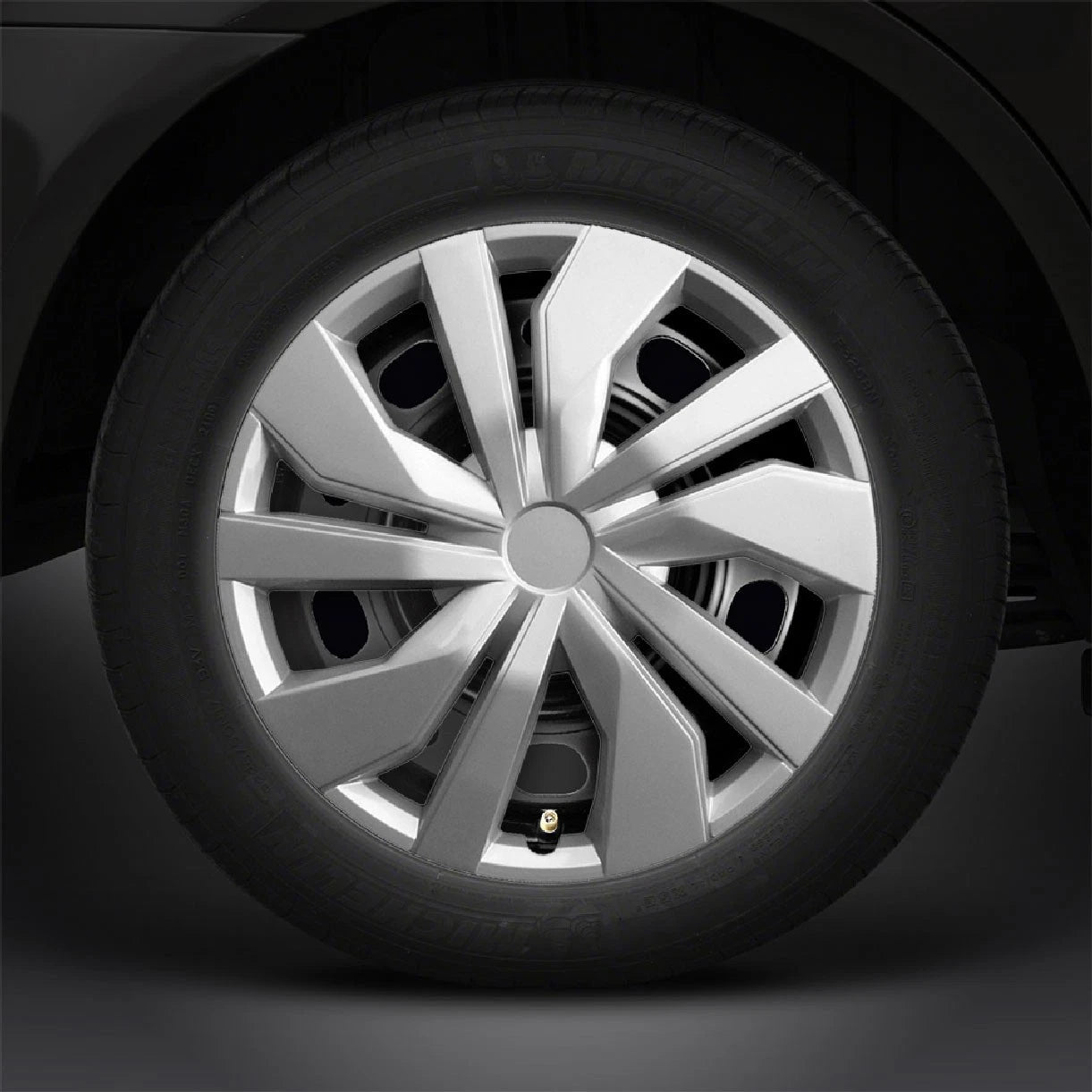 15" 4pc Silver Hubcaps/Wheel Covers for Steel Wheels 'Versa' Style (Set of 4)