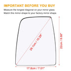 Heated Rearview Left Side Mirror Glass with Backing Plate for Ford Transit (2015–2020)