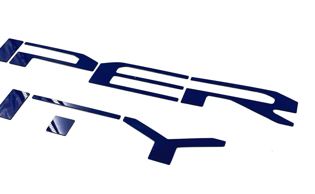 Tailgate Insert Letters Blue Premium for 2020-2022 Ford Super Duty