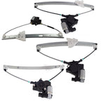 Set of 4 Window Regulators for Front & Rear (Driver Passenger Side)