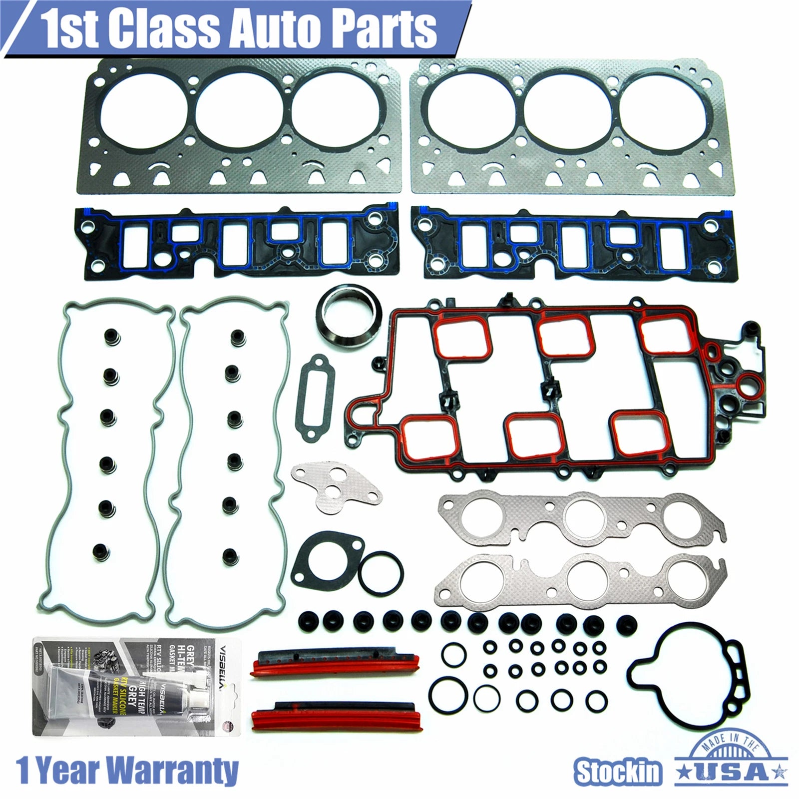 Engine Cylinder Head Gasket Set for Buick LeSabre Regal Chevy Impala Pontiac V6 (1990–2005)