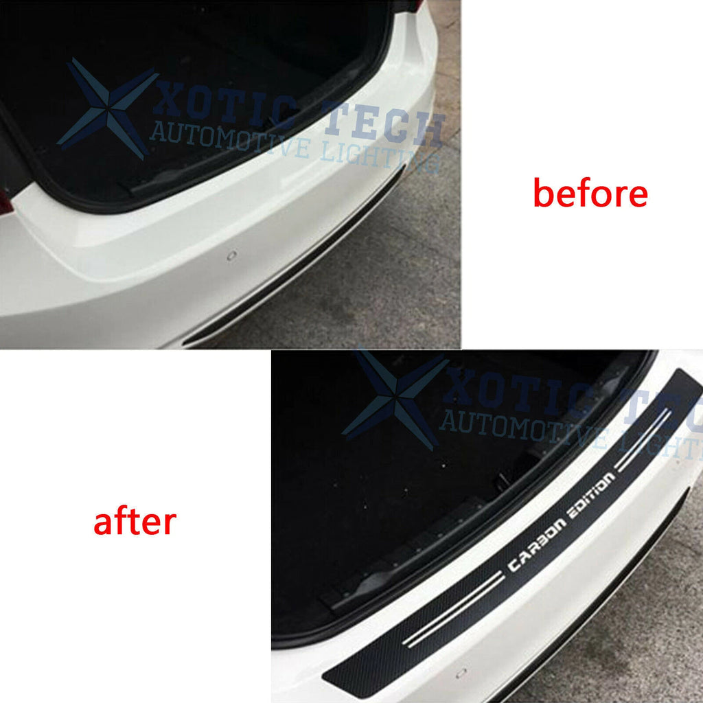 4D Carbon Fiber Car Trunk Guard Plate Film for Model (2010-2020)