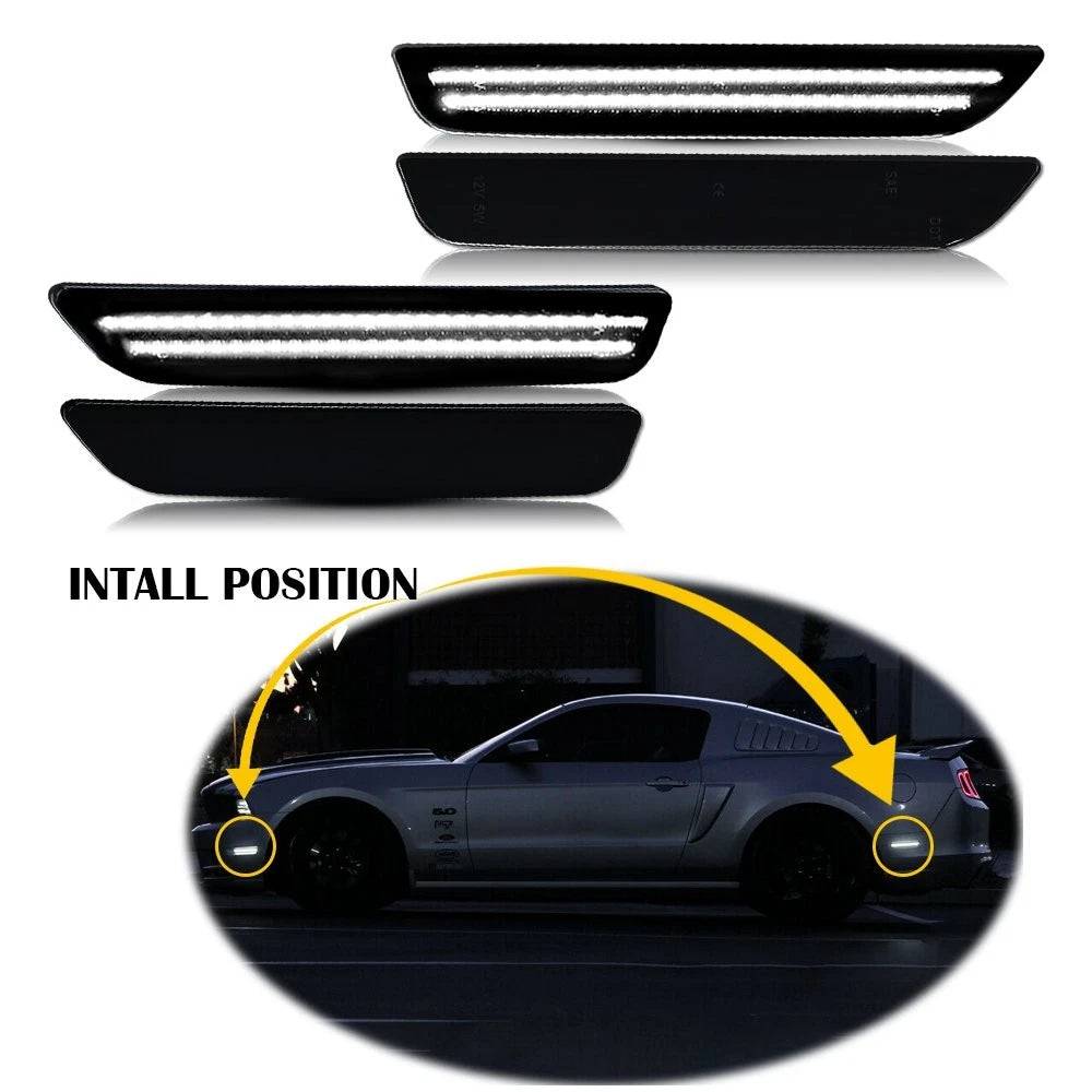 Set of 2 LED Marker Side Lights for Ford Mustang (2010–2014)