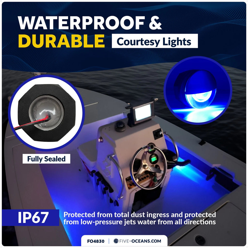 2X 2" RGBW Round Courtesy Light for 12V Vehicles (IP67)