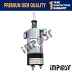 12V Fuel Solenoid 125-5773 8C-9986 for CAT 3204 3304 3304B 3306 3306B (–)