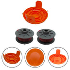 Set of 2 Spools and Covers for Lawn Equipment (Easy Install)