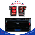 2X LED Tail Lights for Ford F150 (2015–2020) Clear Rear Lamps Assembly