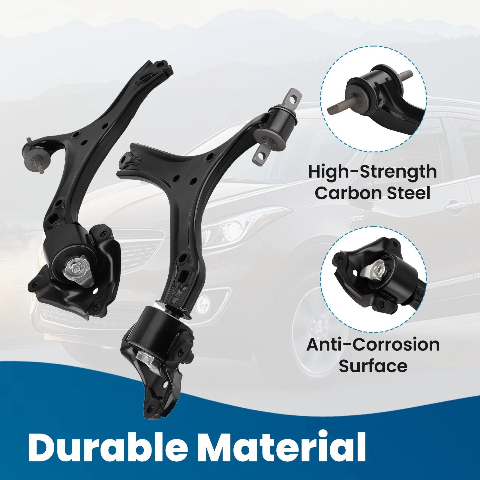 12Pcs Front Lower Control Arms Tie Rod Ends Sway Bars for Honda Accord (2013–2017)