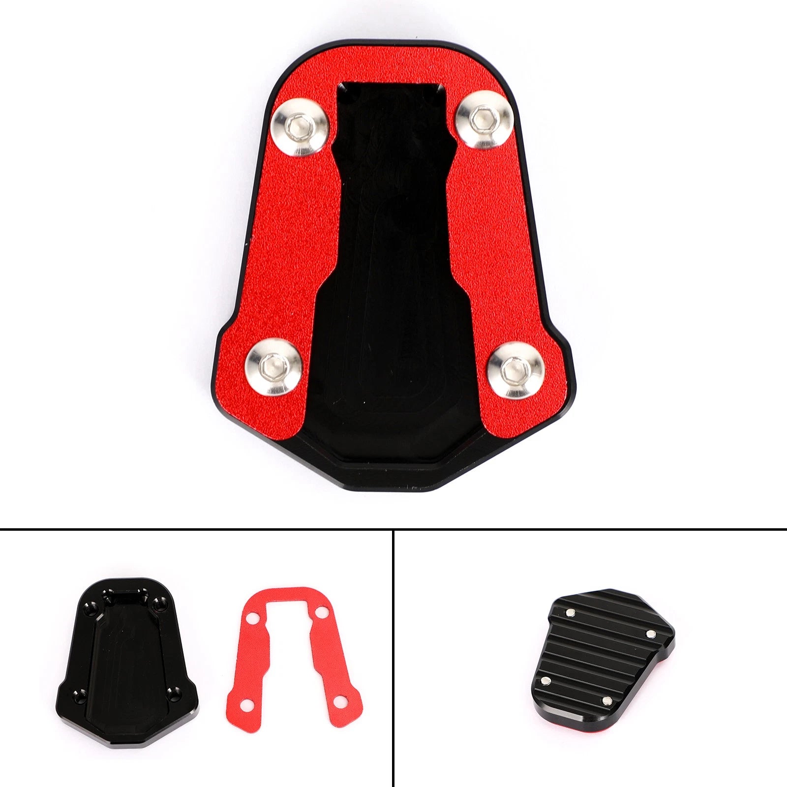 Kickstand Enlarger Plate Pad for Honda CRF300L CRF300 Rally (2021–2022) Red