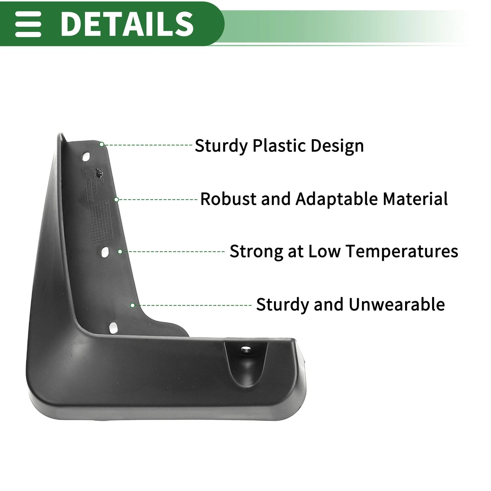 Set of 2 Mud Flap Splash Guards for Lexus ES350 (2013–2018)