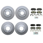 Front Rear Brake Kit Disc Rotors & Bosch Ceramic Pads for Hyundai Kia (L4 FWD)