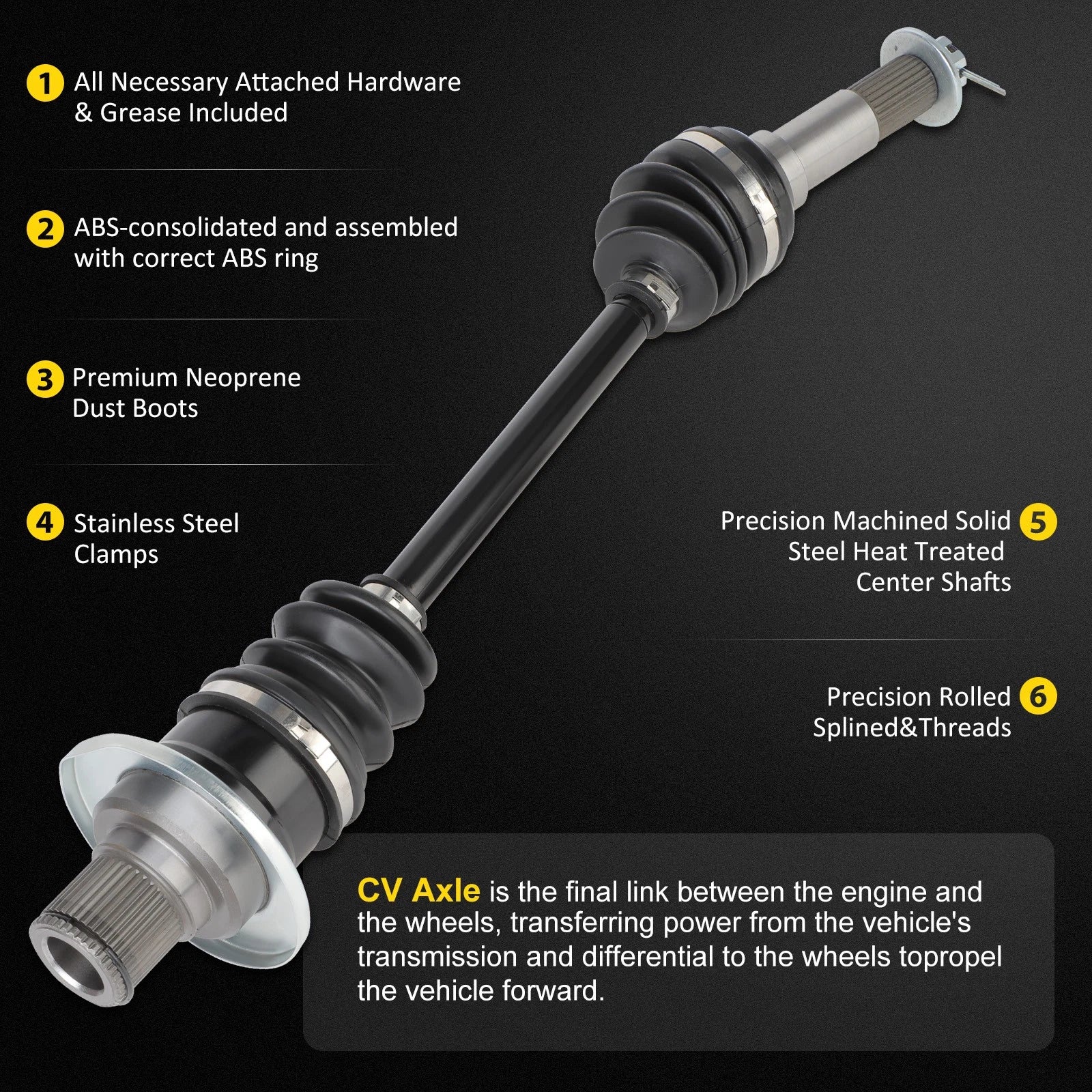 CV Axle Shaft for Yamaha Grizzly 660 4x4 Hunter Edition (2002)