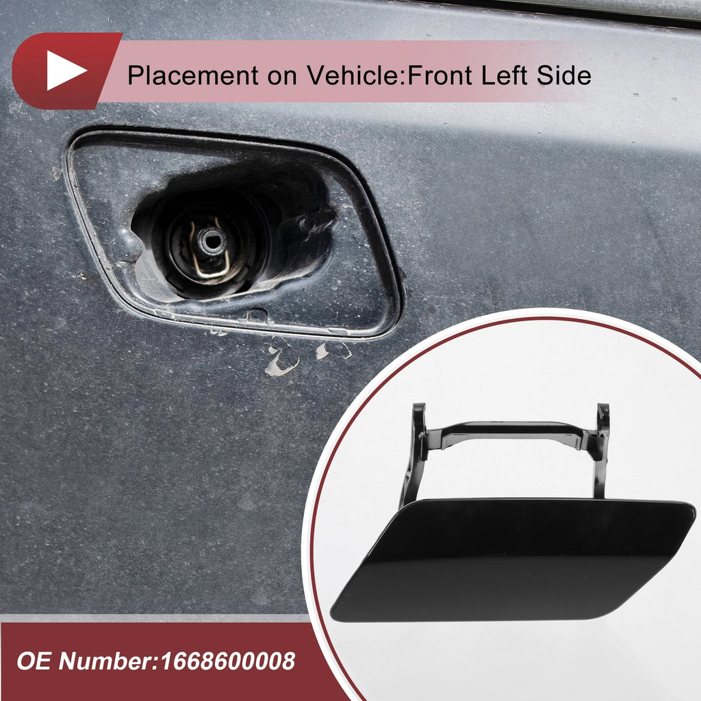 Front Left Washer Nozzle Cover Cap for Mercedes-Benz GL350 (2013–2016) Black