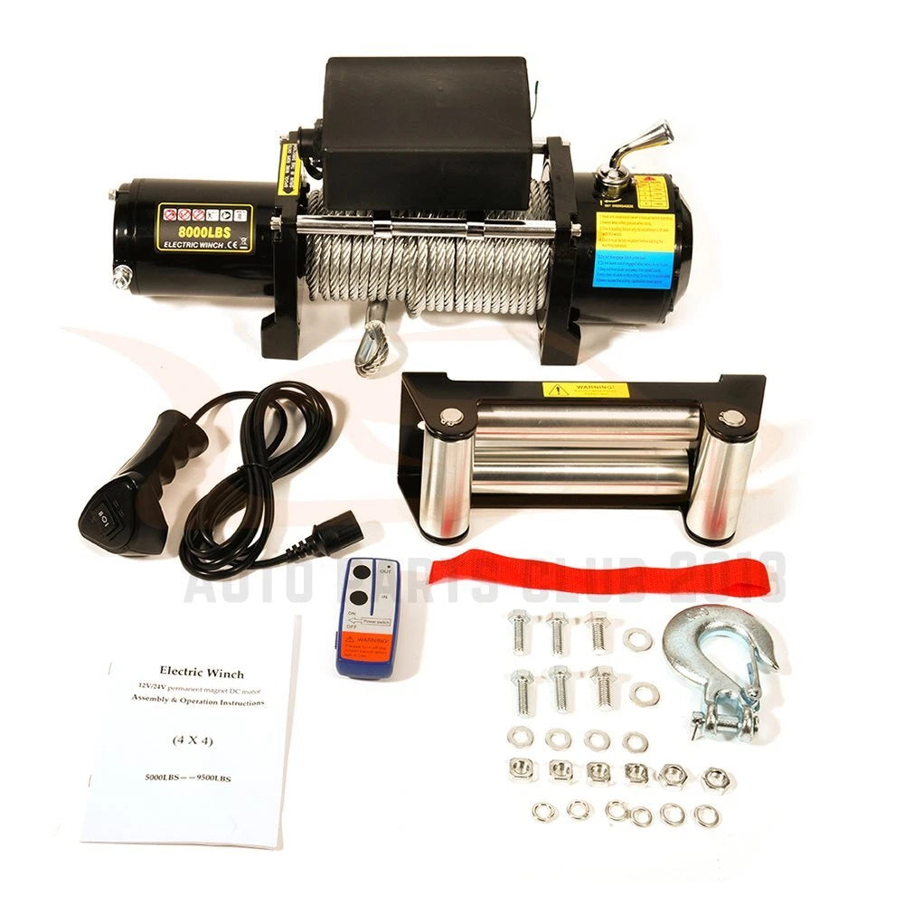 8000lbs Electric Winch for 4WD ATV UTV (12V)