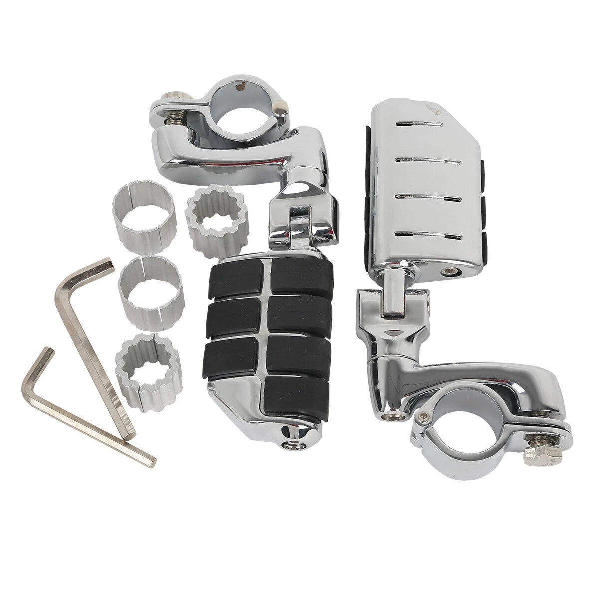 Set of 4 Chrome Highway Footpegs for Harley Touring