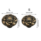 2Pcs Vintage Flower Drawer Knob Pull Handle for Jewelry Box Cabinet Hardware