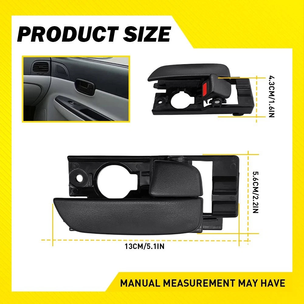 Interior Door Handle for Hyundai Accent (2007–2011) Front R+L Black