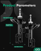 Front Pair Shocks Struts for Kia Forte Koup (2010–2013) 2.0L 2.4L L4