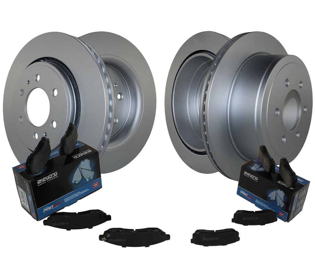 Front Rear Brake Kit Rotors Akebono Ceramic Pads for Ford F-150 (2004–2023)