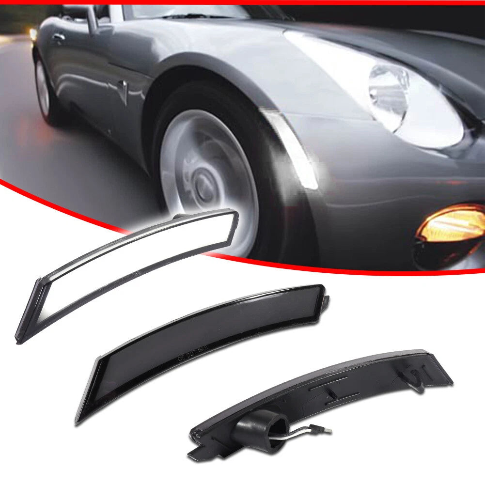 Smoked White LED Front Sidemarker Lights for Pontiac Solstice & Saturn Sky (2006–2010)