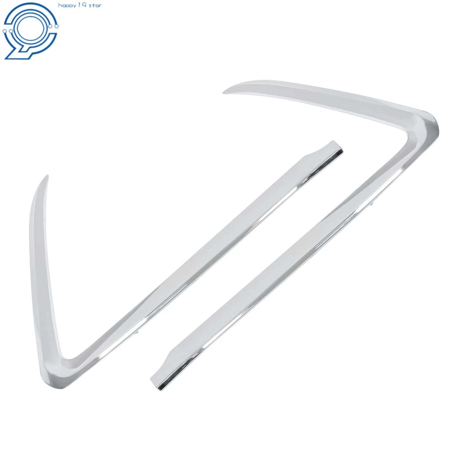 Set of 2 Chrome Bumper Fog Light Frame Trim Strips for Mazda CX-9 (2016–2022)