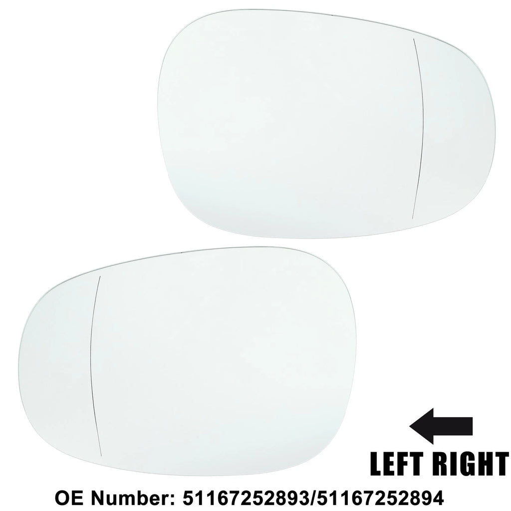 Pair Mirror Glass Replacement for BMW 335i 135i 328i M3 128i (2007–2013)