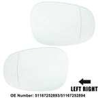 Pair Mirror Glass Replacement for BMW 335i 135i 328i M3 128i (2007–2013)