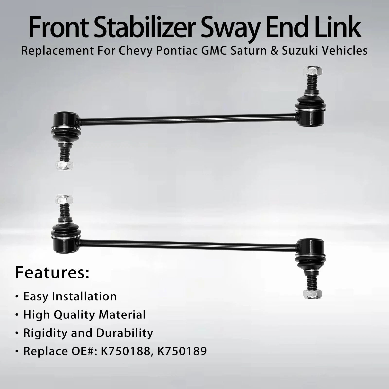 2Pcs Front Stabilizer Sway Bar End Links for Chevy Equinox GMC Terrain (2007–2017)