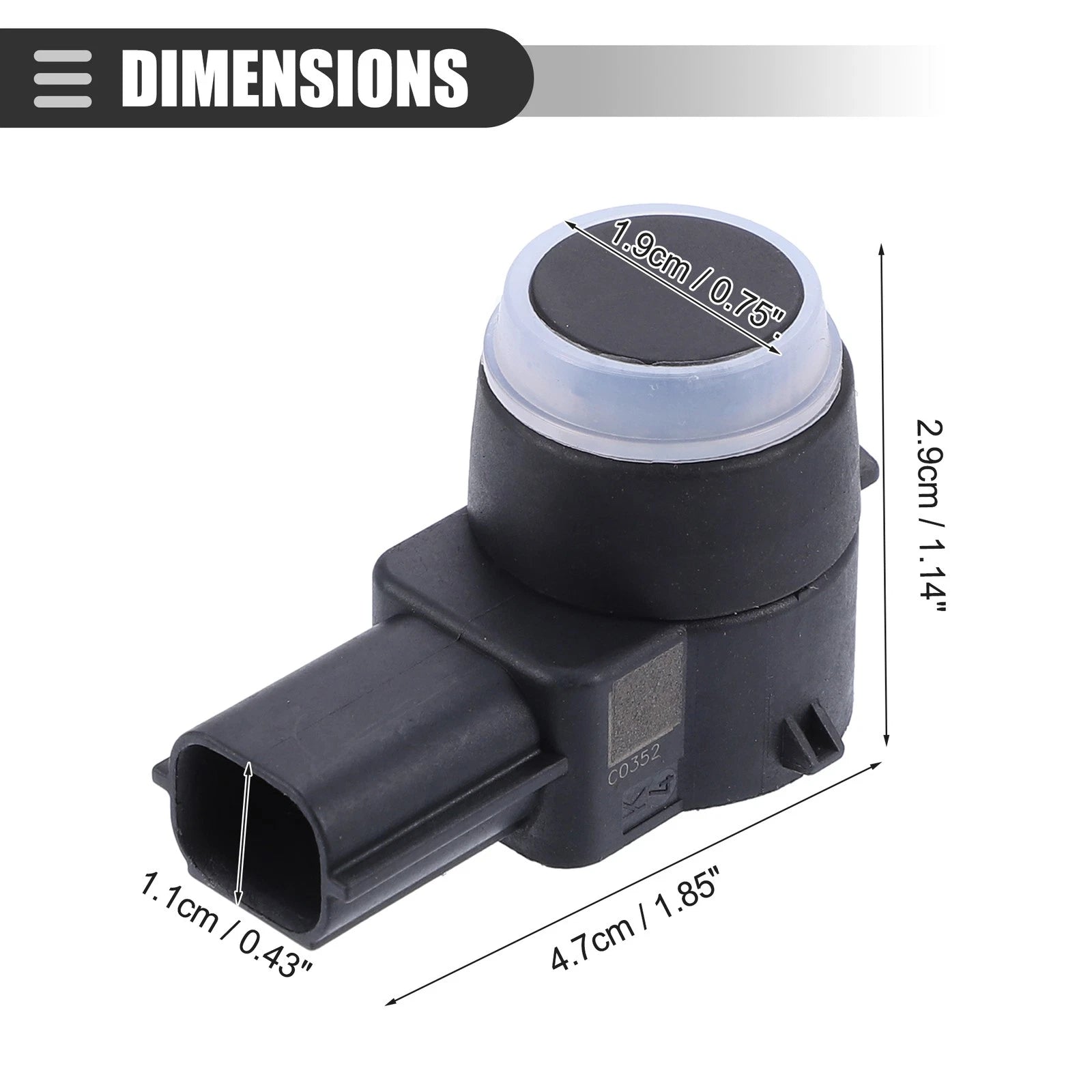 Set of 4 Rear Bumper Park Assist Object Sensors for Buick (ABS 15239247, 25961317)