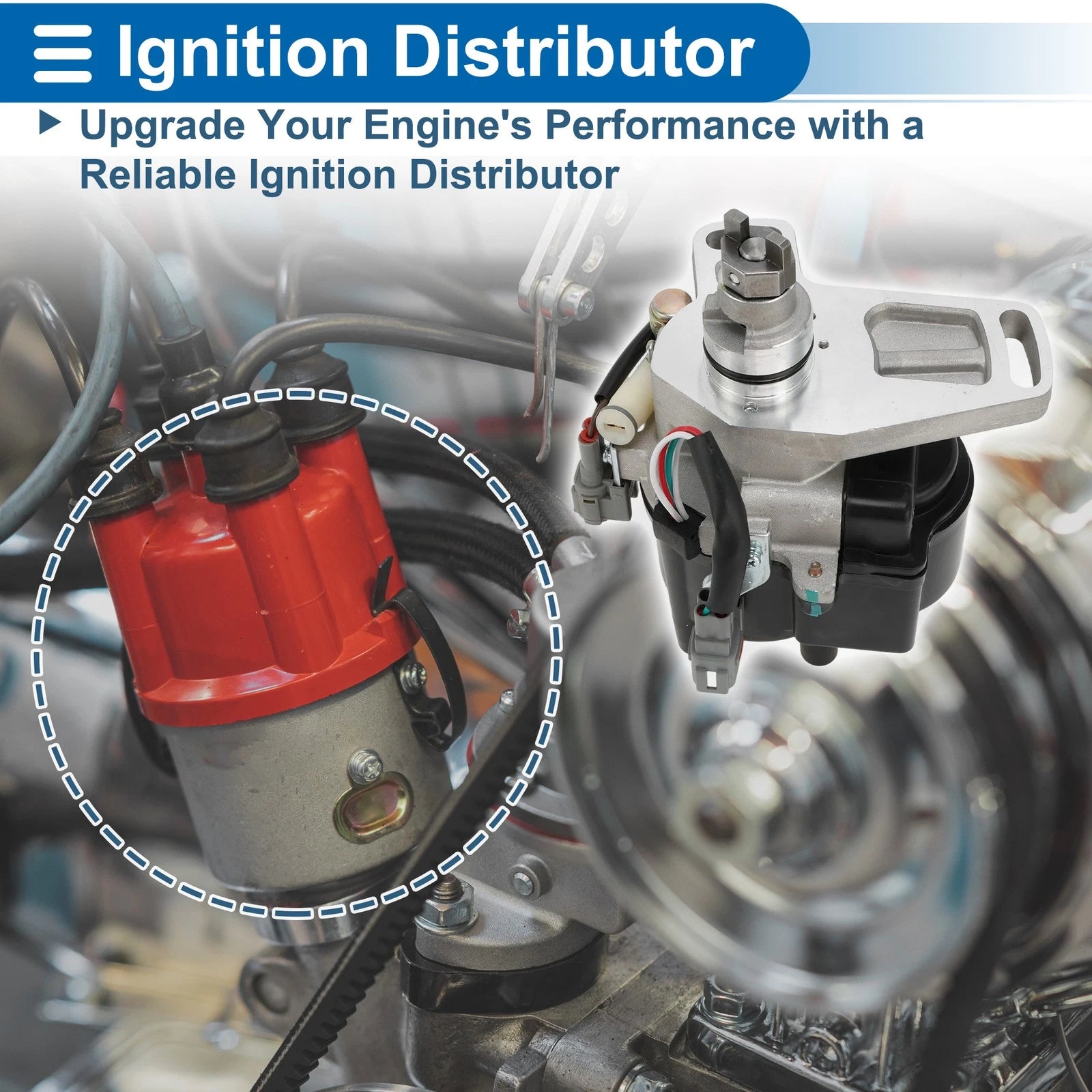 Ignition Distributor Assembly for Toyota Camry L4 2.0L (1987–1991) No.DST766A