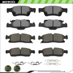 Front and Rear Metallic Brake Pads for Dodge Durango (2022)