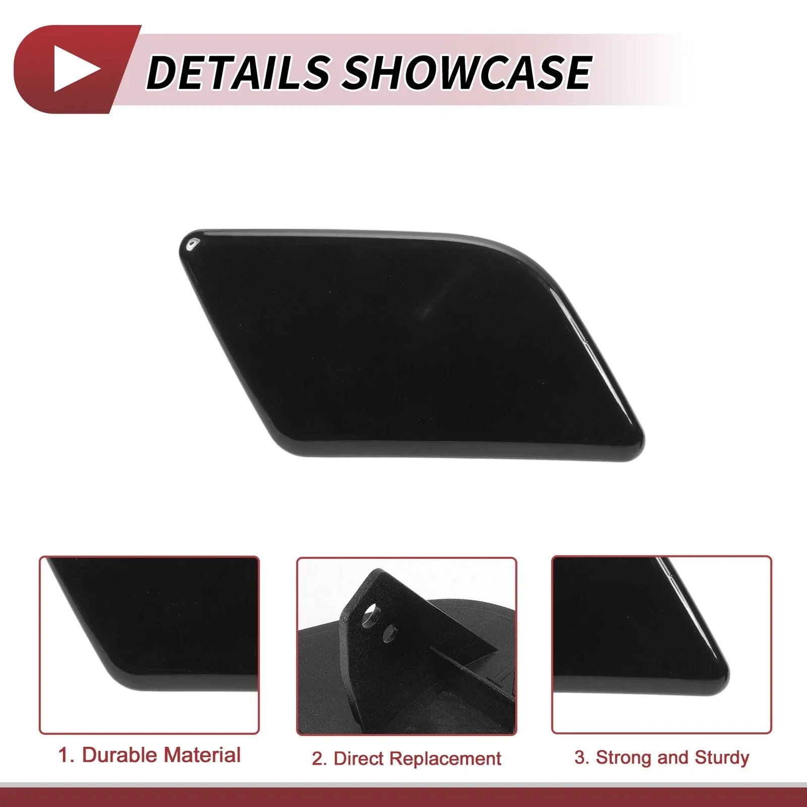 Front Left/Right Washer Nozzle Cover Cap for BMW X1 (2013 - 2015) Black