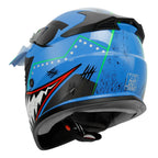 Youth ATV Helmet Goggles Gloves DOT Full Face Off Road UTV Motocross Blue