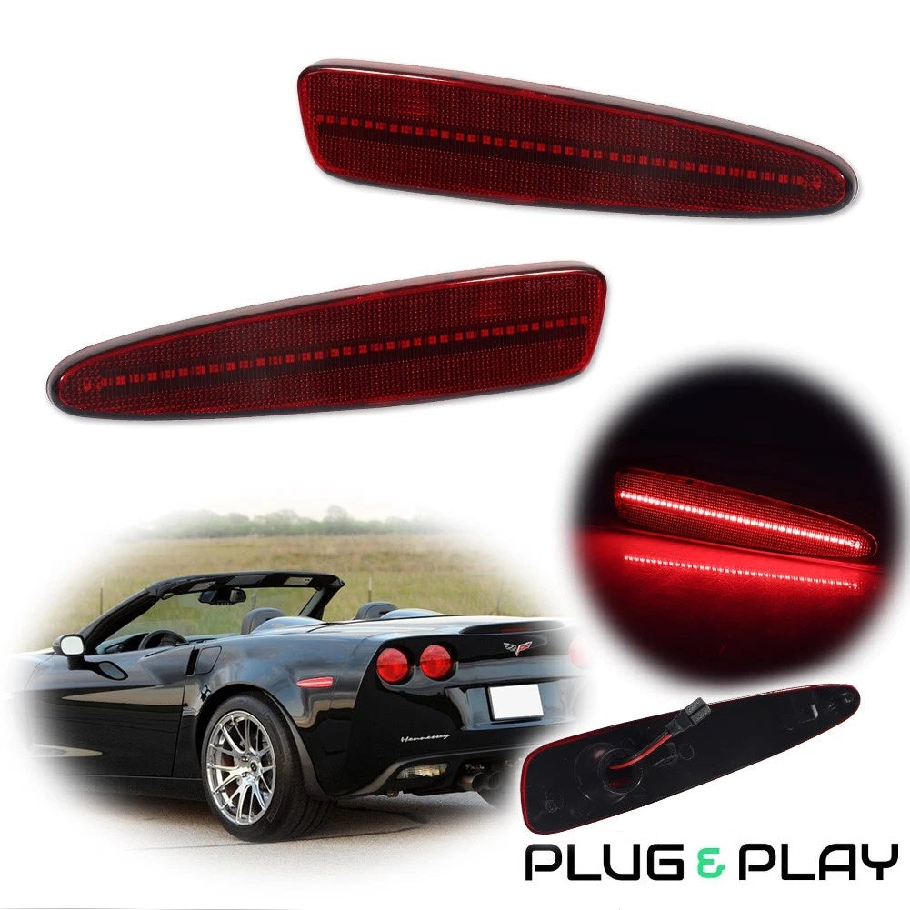 LED Rear Bumper Side Marker Lights for Chevy Corvette C6 (2005–2013)