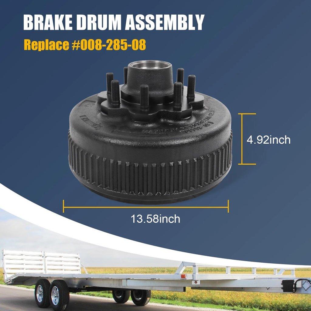 Trailer Hub Brake Drum for 8K Axle (12-1/4"x3-3/8")