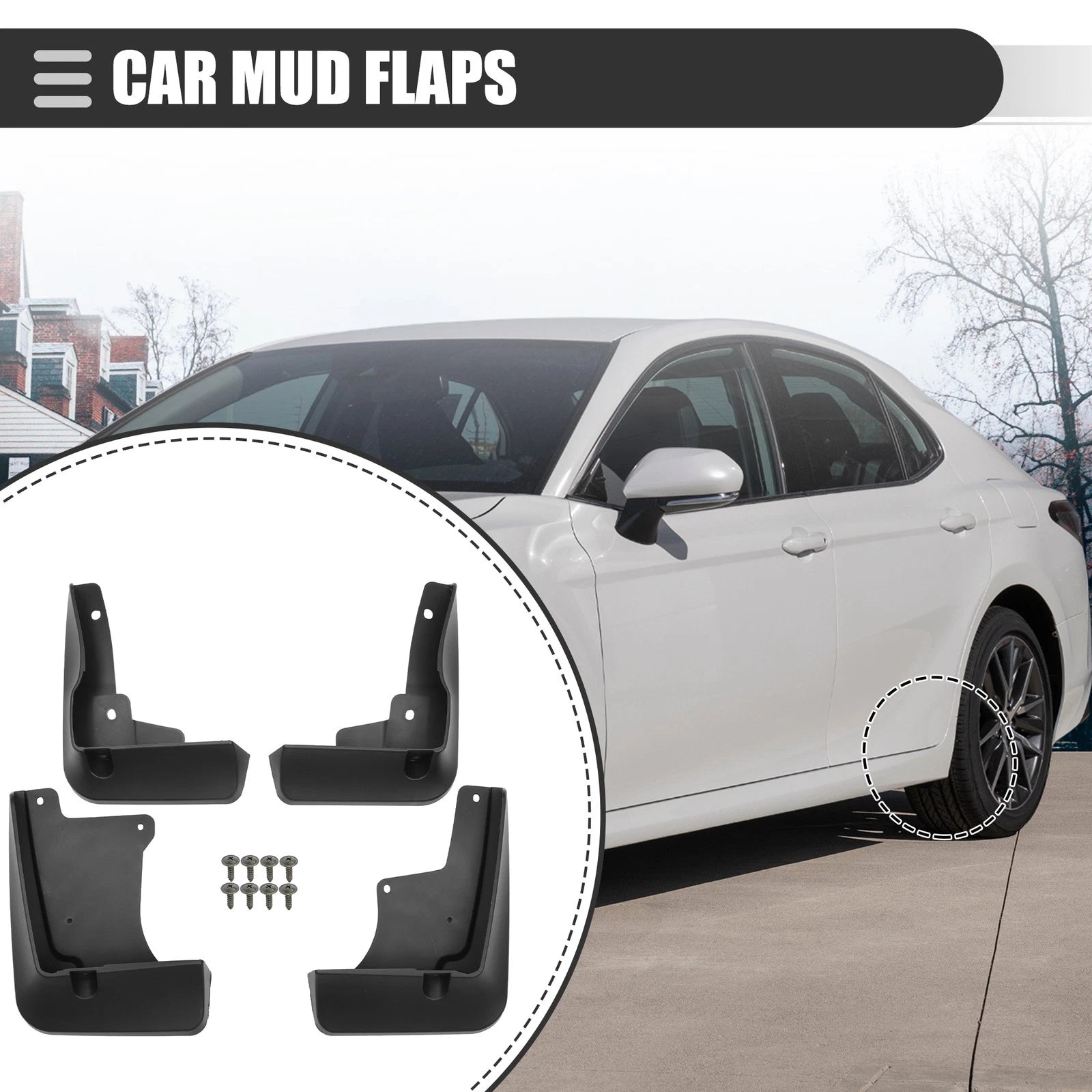 Set of 4 Mud Flaps Splash Guards for Toyota Camry (2018–2022)
