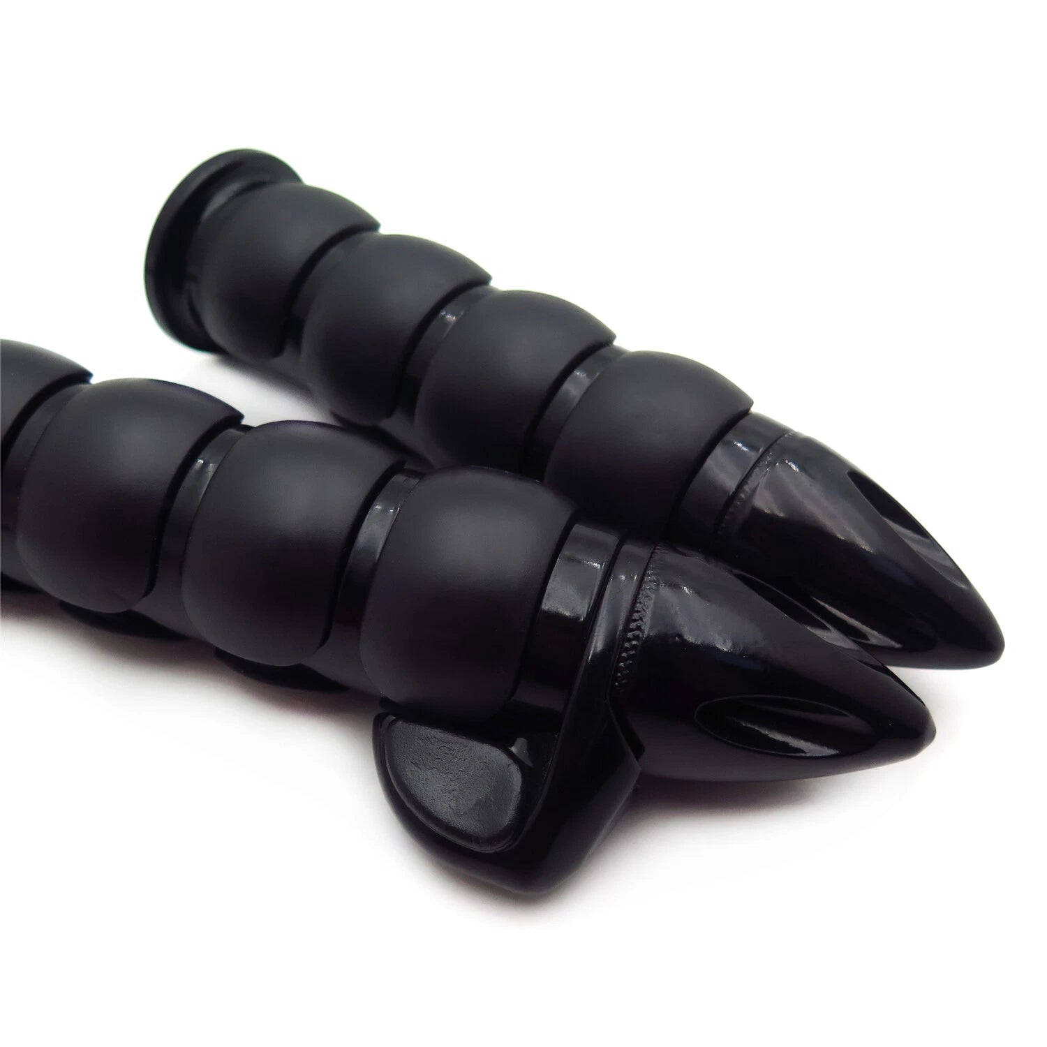 2X Black 22mm Custom Bullet Handlebar Grips Rubber for Honda