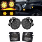 Front LED Turn Signal Side Marker Lights for 2007-2017 Wrangler JK (2007-2017)