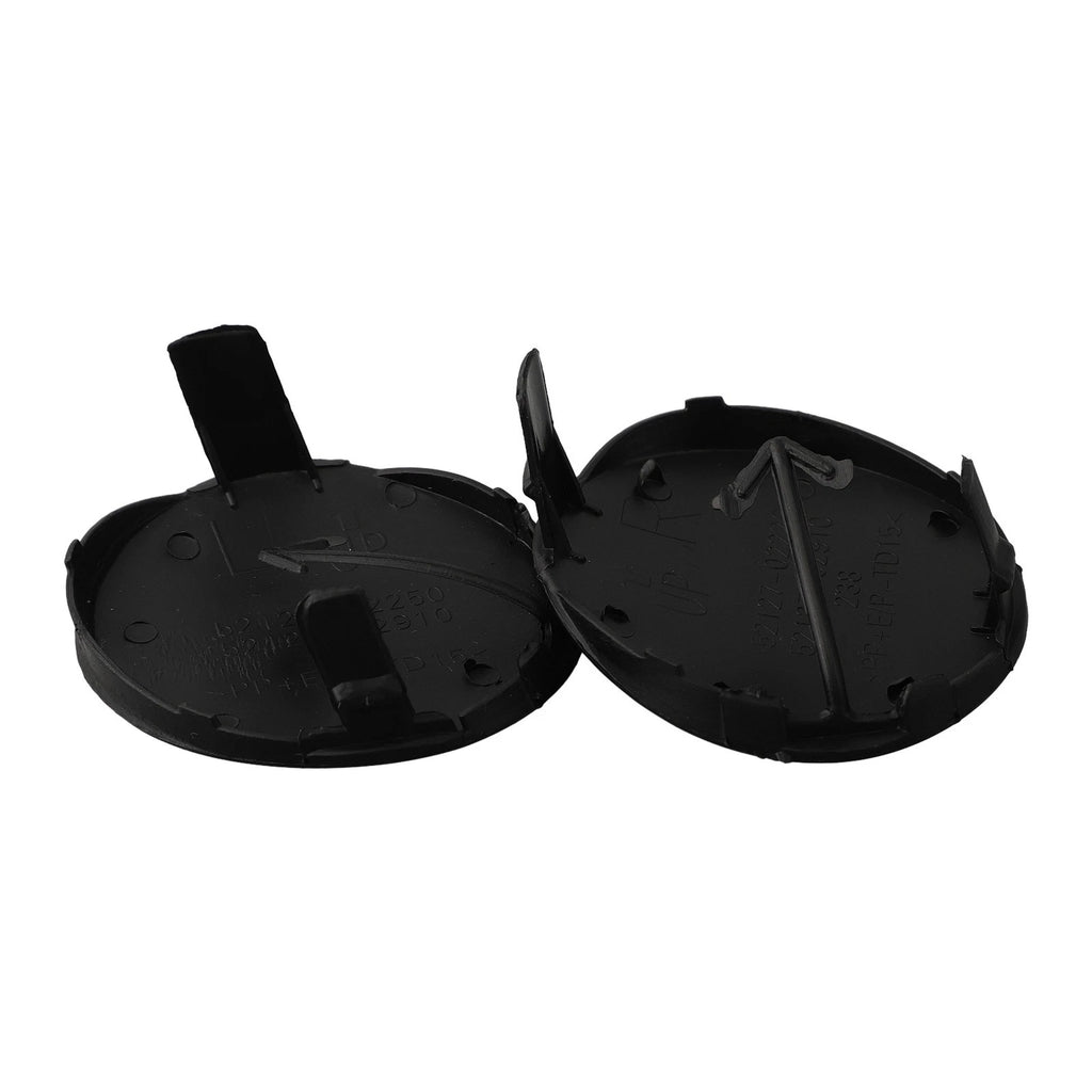 2X Tow Hook Cover Eye Cap for Toyota Corolla (2007–2010) - Black Unprimed