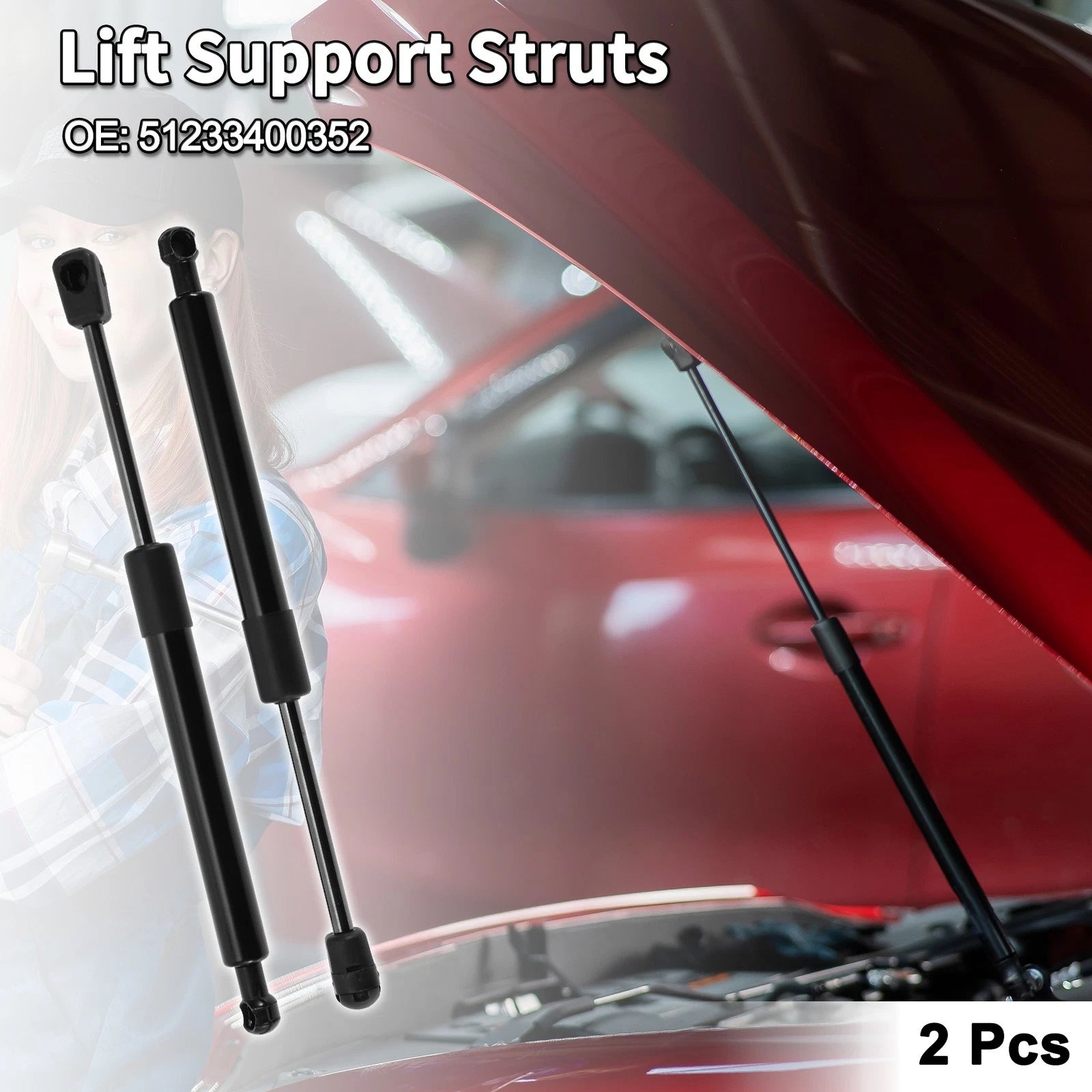 Front Hood Lift Supports Struts No. 51233400352 for BMW X3 (2004–2010)