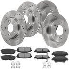 Set of 4 Brake Rotors & Ceramic Pads for Kia Soul (2014–2016) FWD