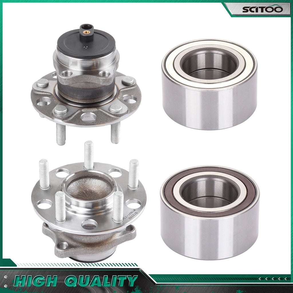 Set of 4 Wheel Bearing Hubs for Jeep Compass (2007–2017)